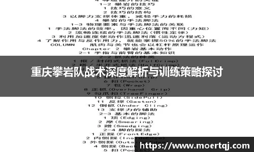 重庆攀岩队战术深度解析与训练策略探讨